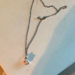 Silver Cupcake Pendant Necklace